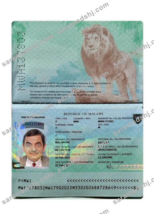 Malawi passport 2023-present